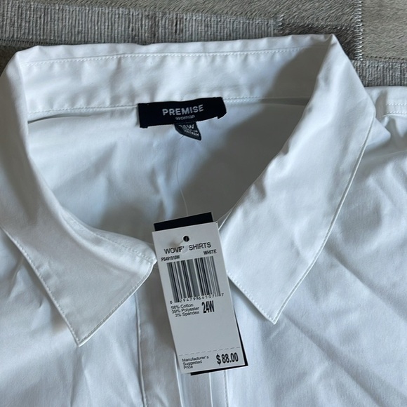 Ms. Diva Plus Premise White Button Up Shirt - Picture 2 of 6